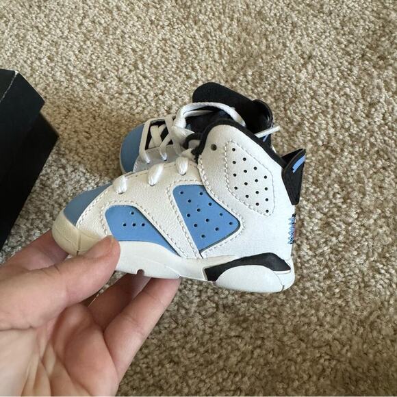 Nike Air Jordan 6 Retro TD UNC University Blue/White Size: 3, NWB - Picture 1 of 7